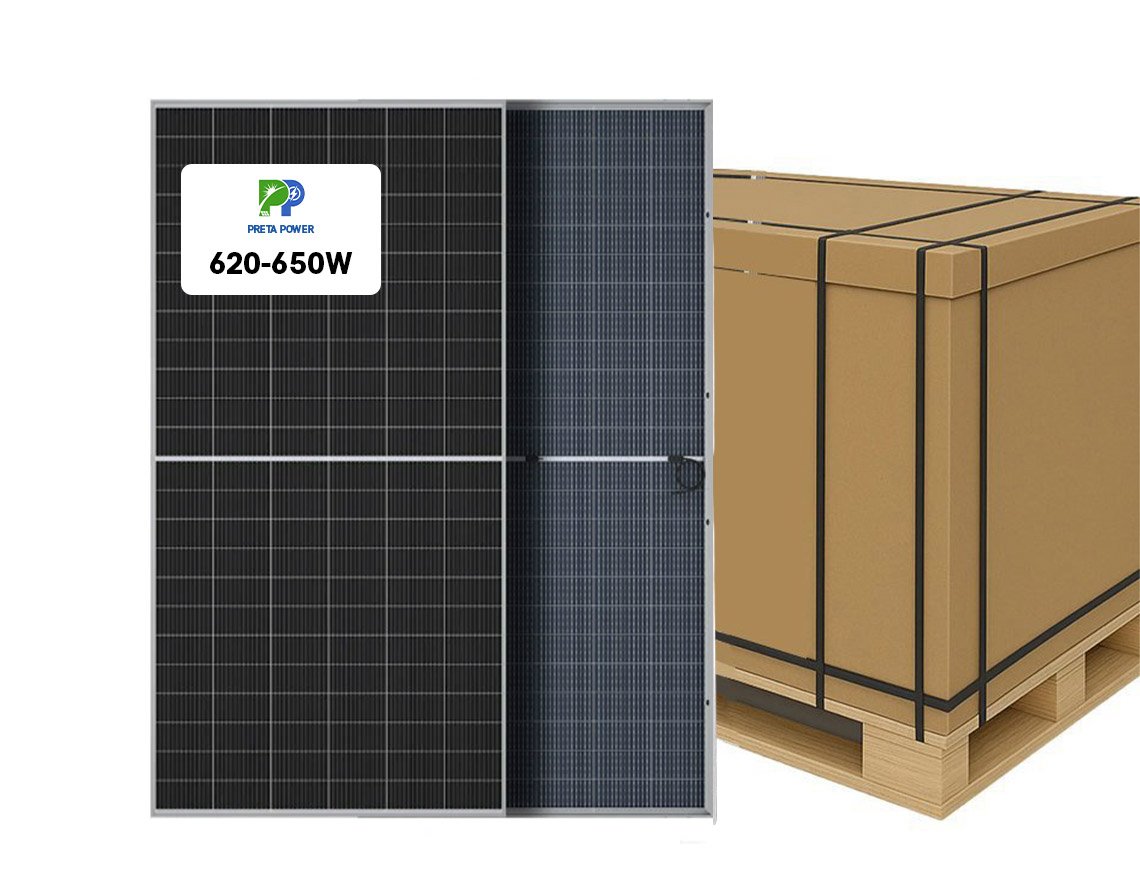PP Solar Panels by pallet 620W 650W 156 Cells custom support
