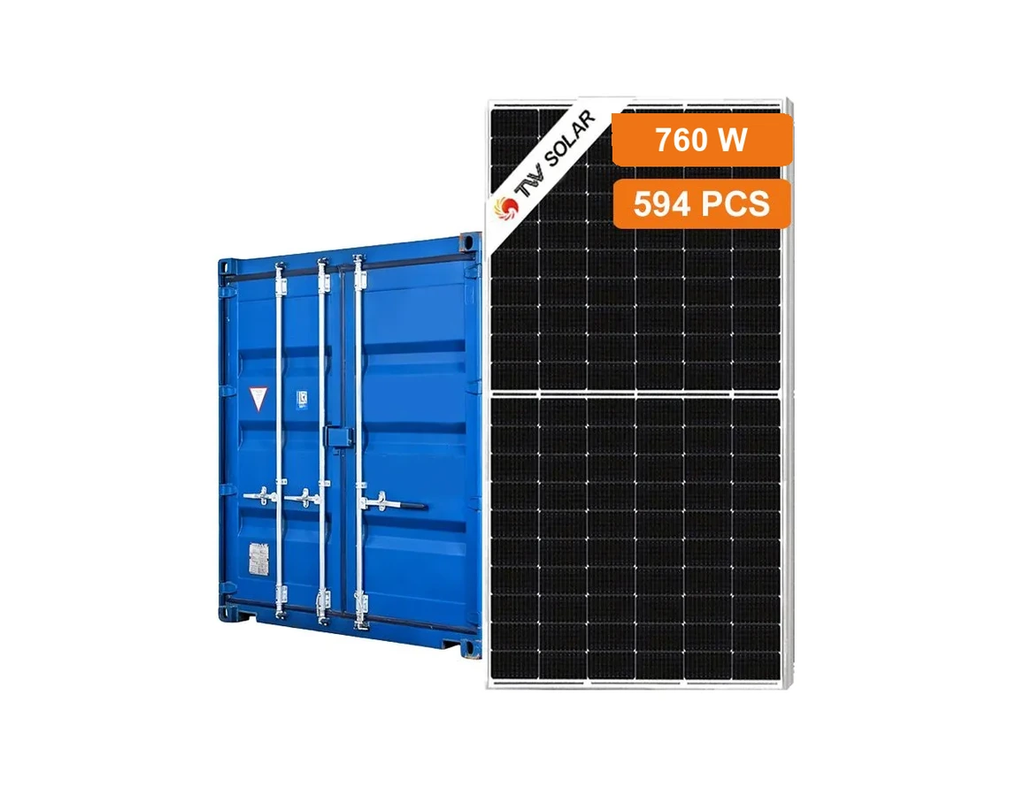Tongwei 760W solar panels per container, 594 pieces