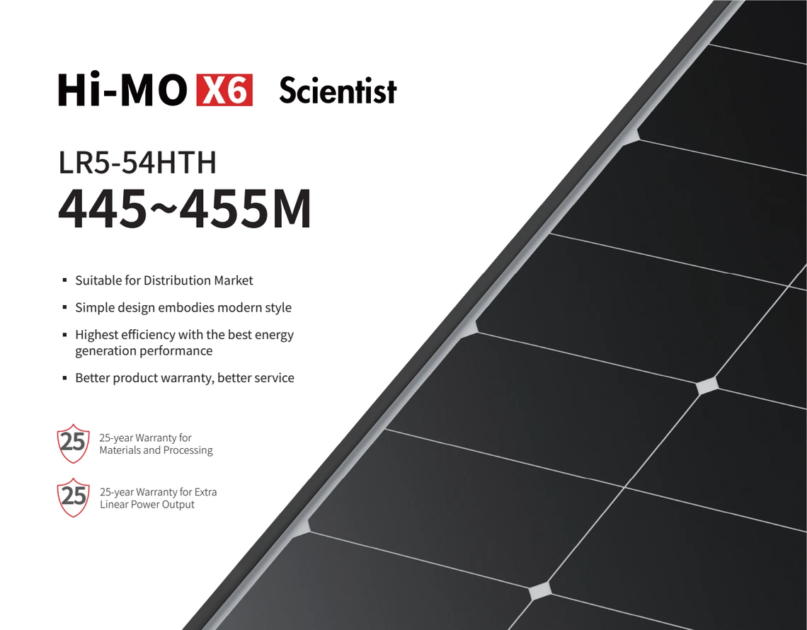 LONGi LR5-54HTH 445-455W product overview