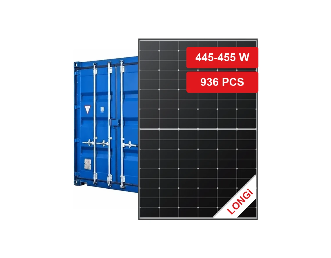 LONGi LR5-54HTH 445-455W container packaging illustration