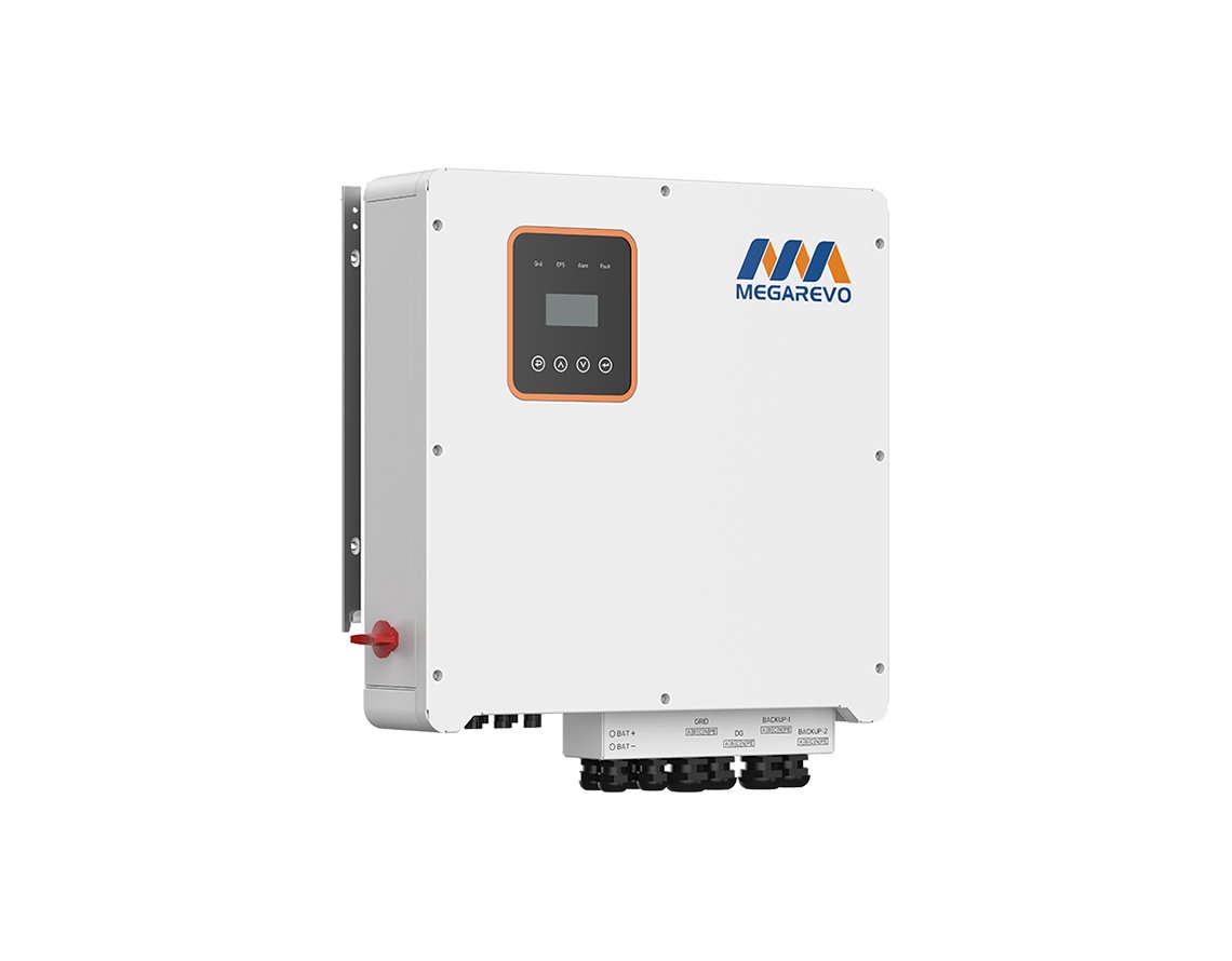 Megarevo REVO three-phase hybrid inverter 3/4 front view