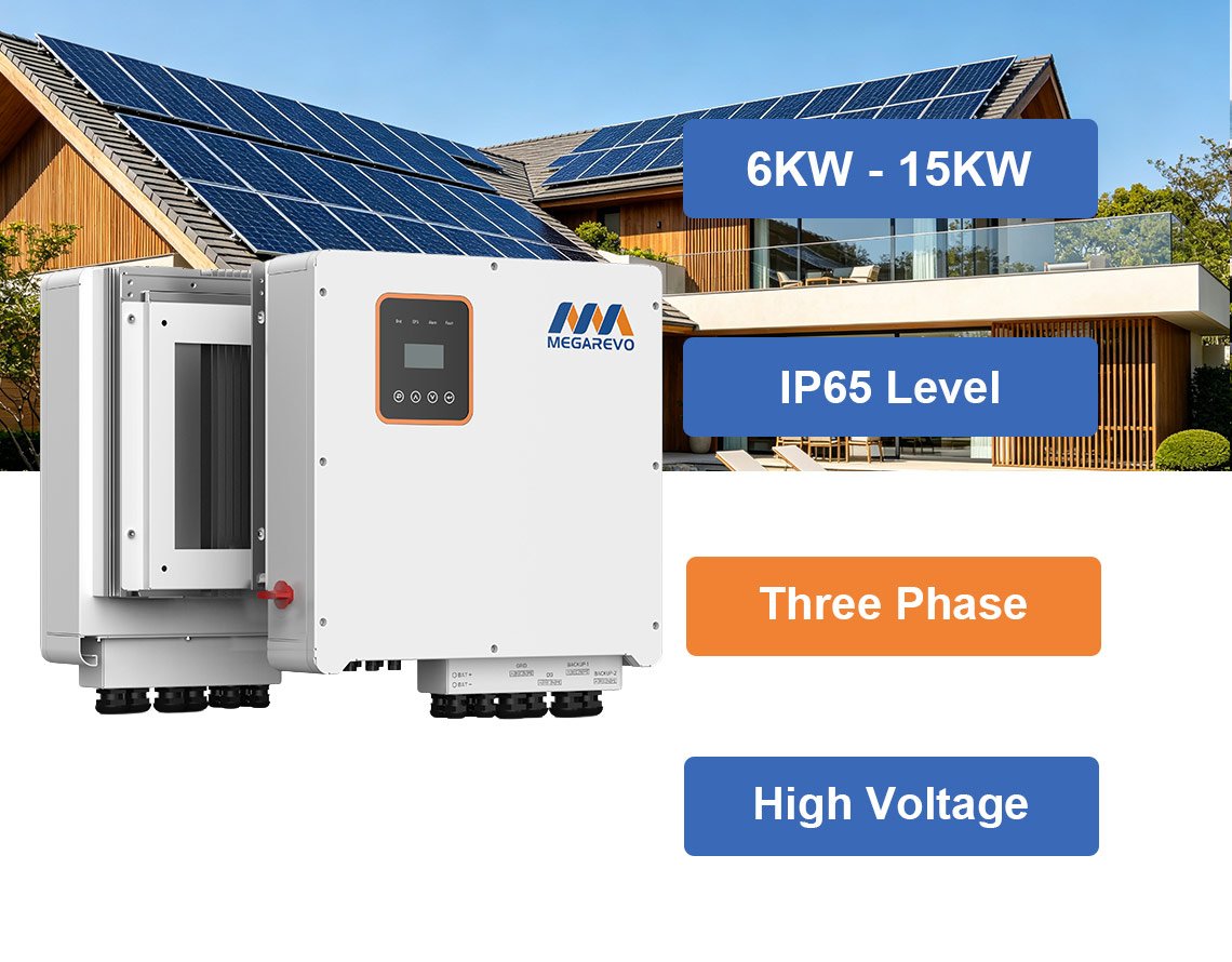 Megarevo REVO three-phase hybrid inverter 6-15kW IP65 high voltage