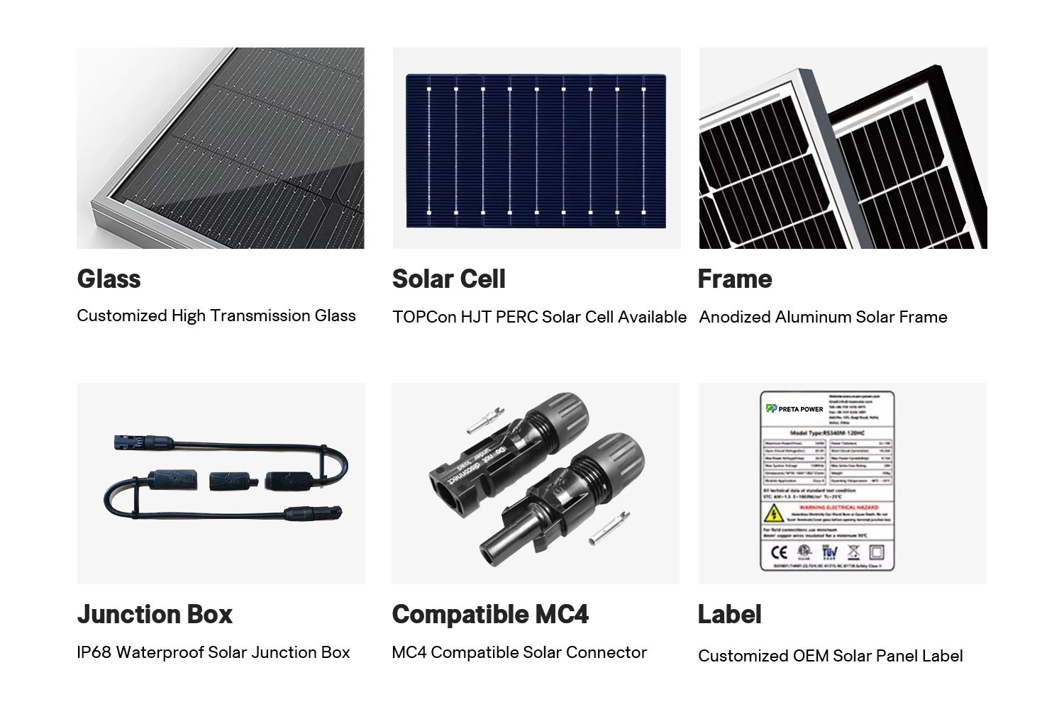solar panels PP factory OEM ODM Service support from China