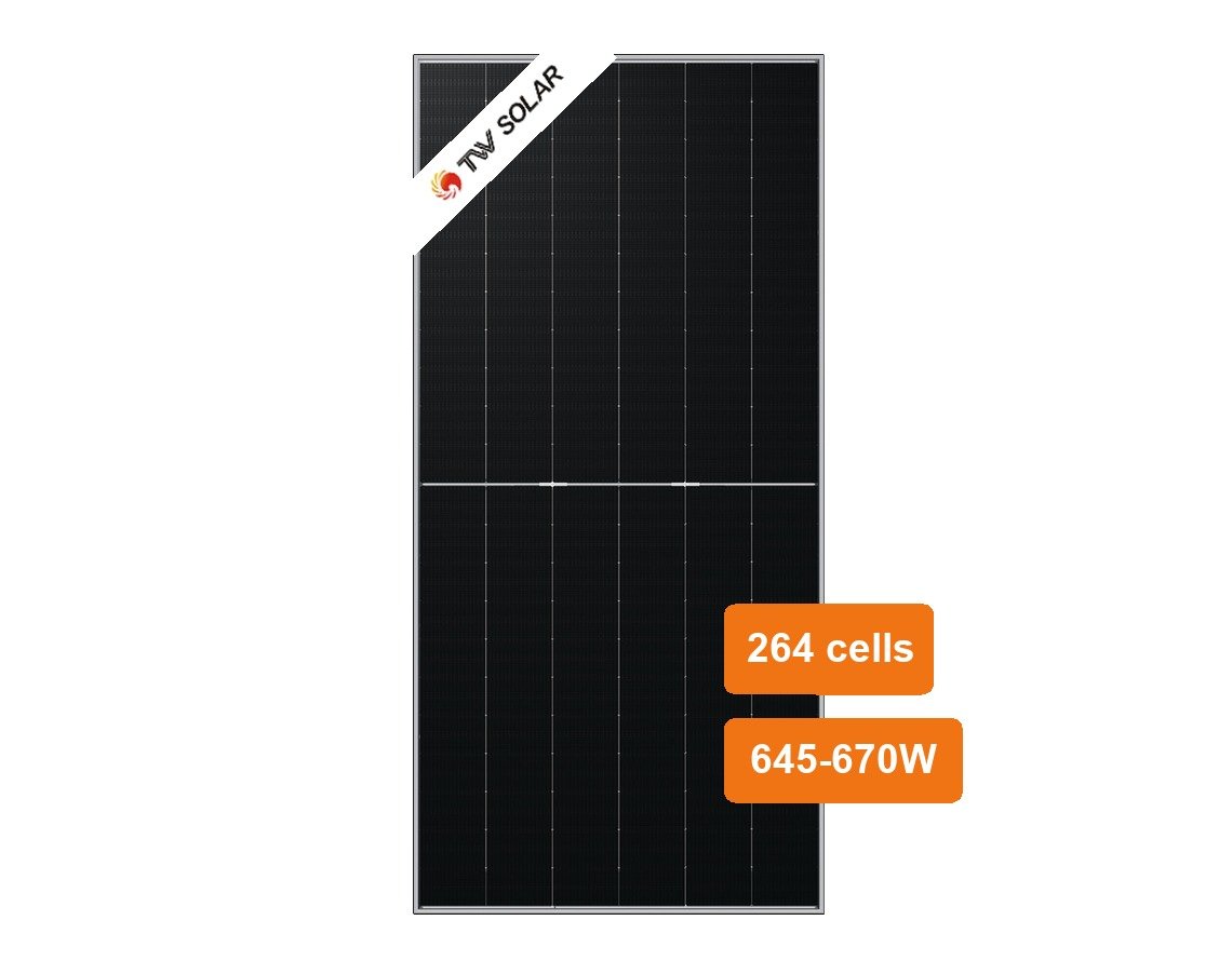 Tongwei TWMNH-66QD 645W-670W solar panel with 264 cells