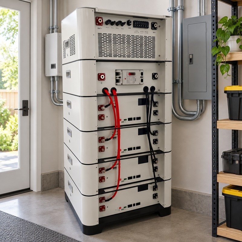 Residential home energy storage battery rack system